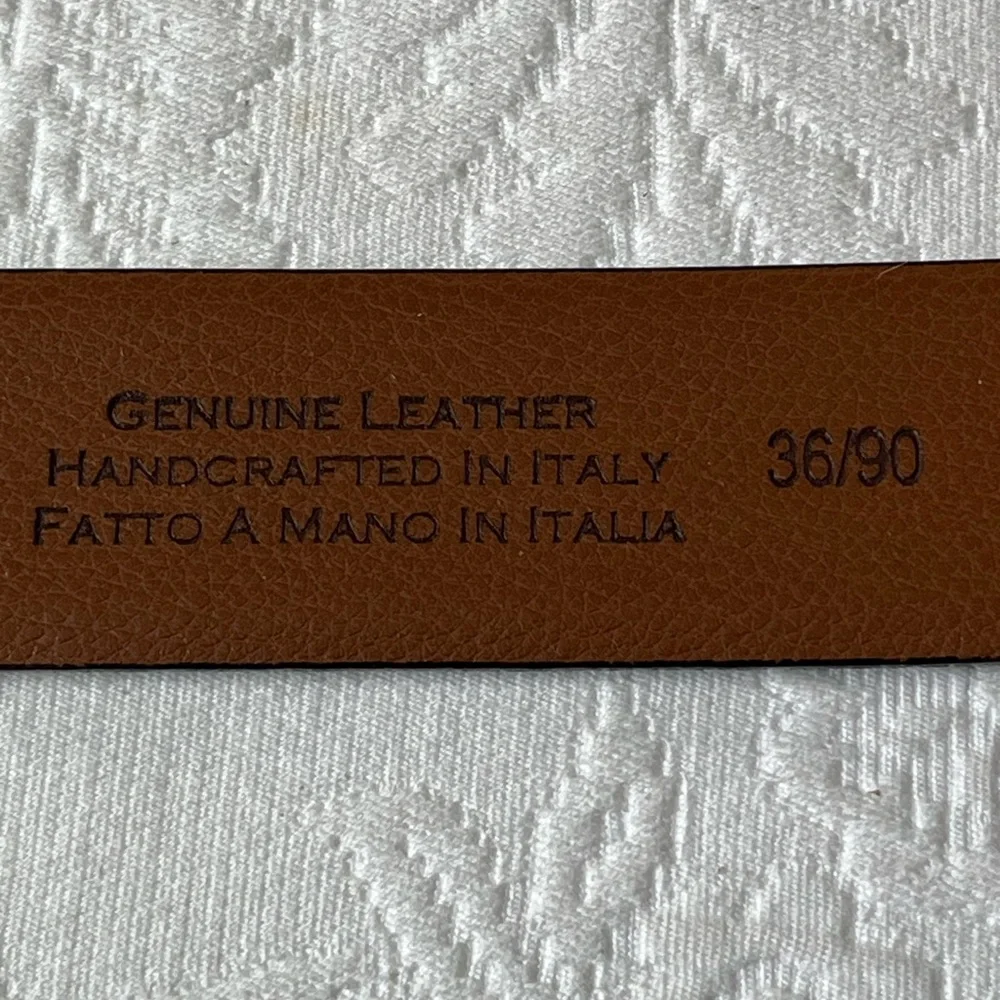 NEW Men’s Wearhouse Black Genuine Leather Italy Belt Size 36